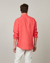 Hartford Faded Red Linen Shirt