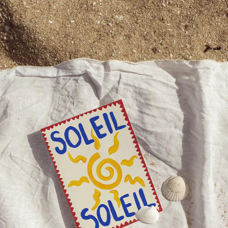 Soleil Soleil hand painted print A4