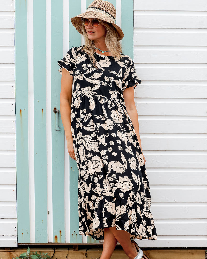 Jemma Black Floral Dress