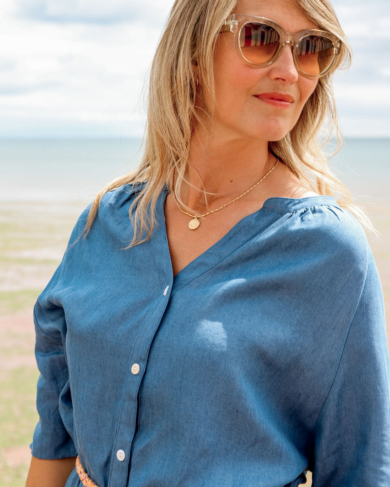 Sophia Denim Shirt Dress