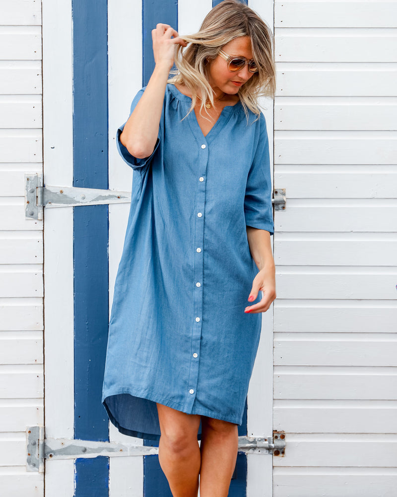 Sophia Denim Shirt Dress