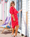 Sophia Pink Floral Shirt Dress