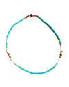 Turquoise & Rainbow beaded necklace