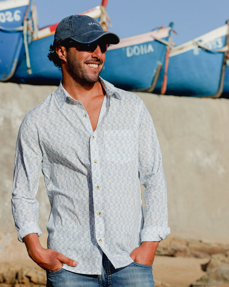 Aloft White Seahorse Beach Shirt