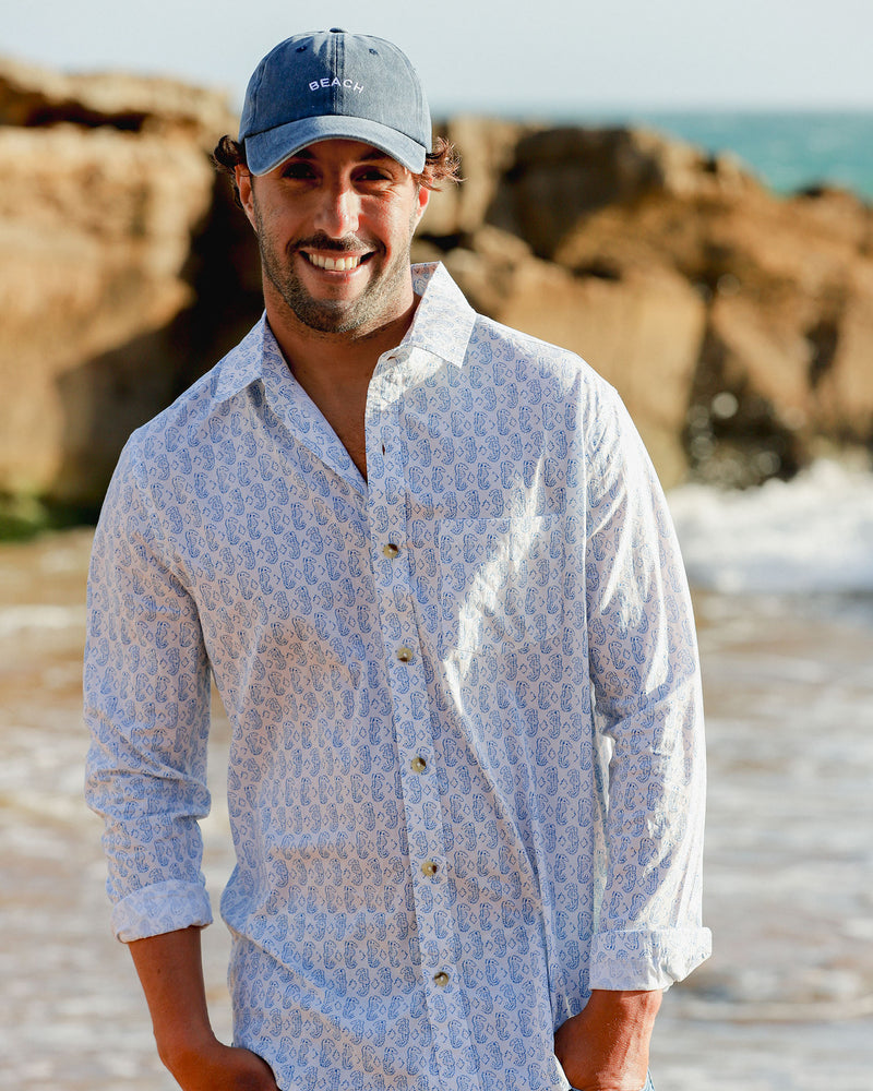 Aloft White Seahorse Beach Shirt