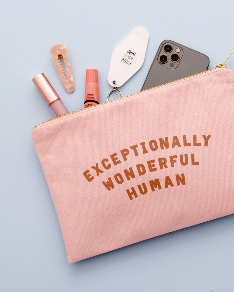 Exceptionally Wonderful Human Zipped Pouch