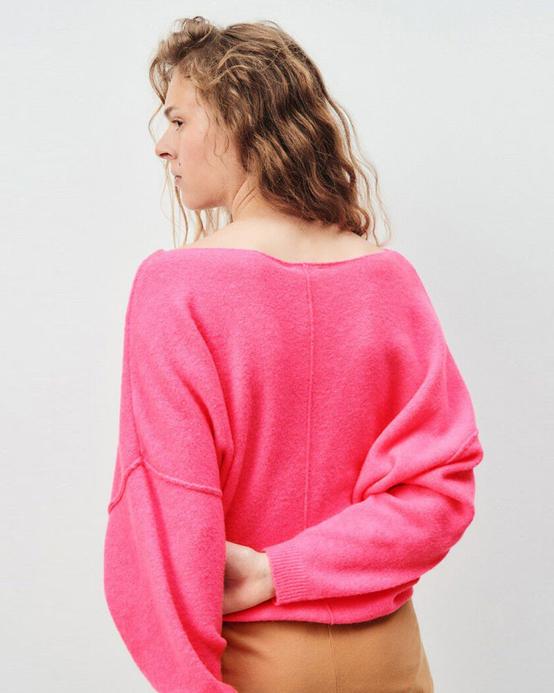 American Vintage Damsville Fluro Pink Jumper