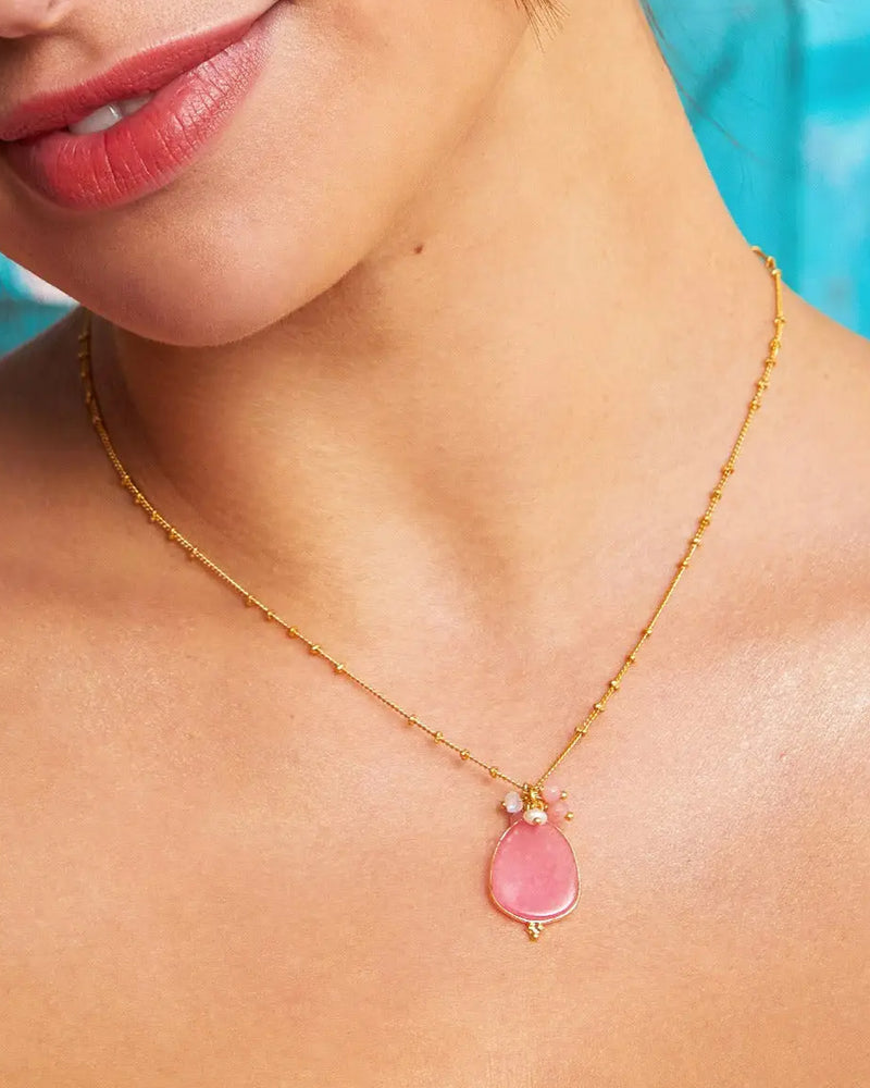 Willow Pink Jade Necklace