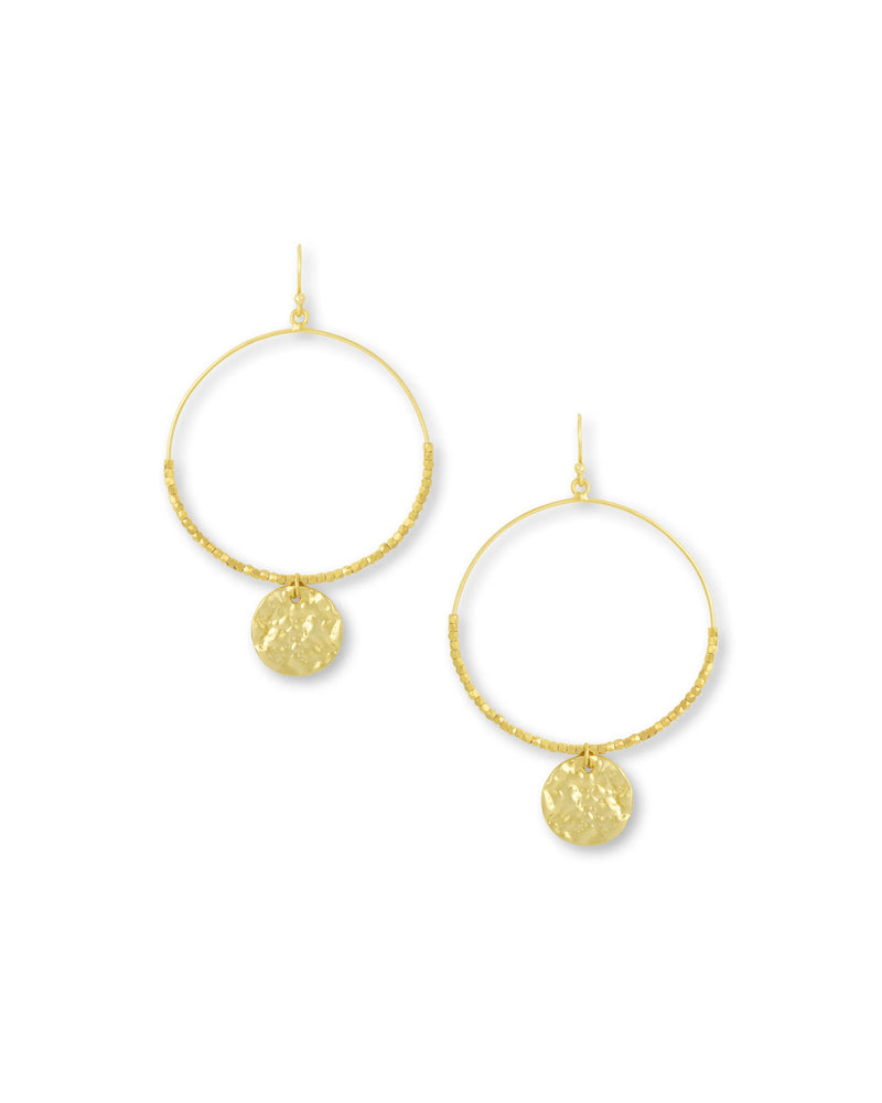 Dominique Large Hoop & Coin Earrings