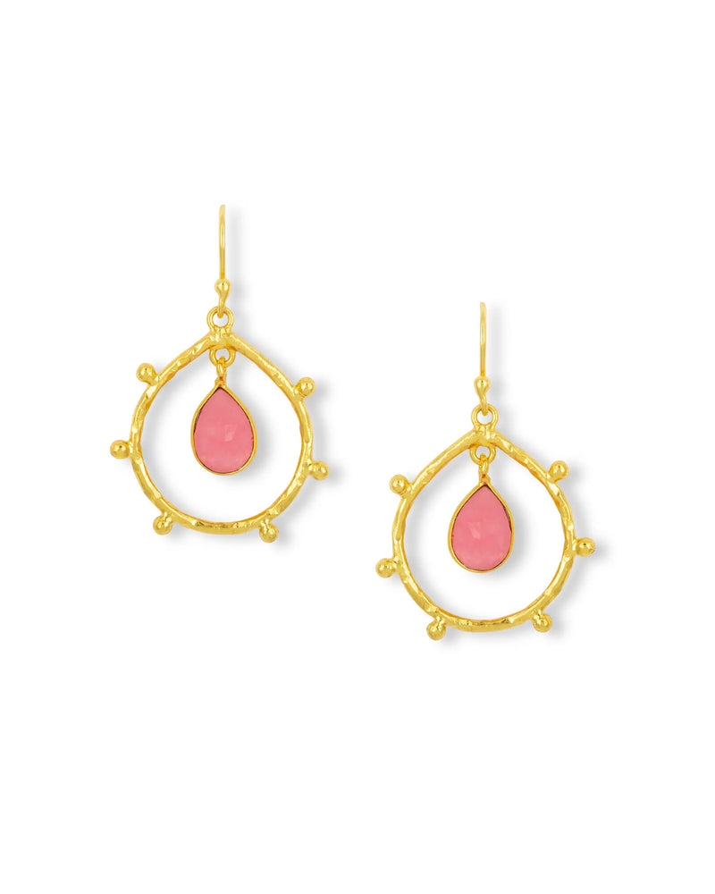 Iga Pink and Gold earrings