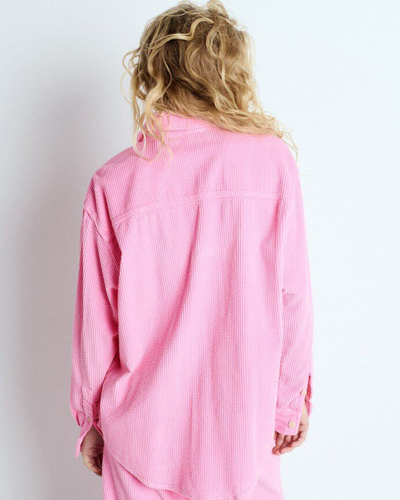 American Vintage Padow Bubblegum Pink Cord Shirt