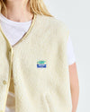 American Vintage Hoktown Fleece Gilet Cream