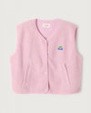 American Vintage Hoktown Fleece Gilet Sugared Almond