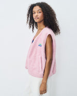 American Vintage Hoktown Fleece Gilet Sugared Almond