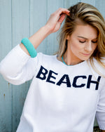 Aloft Beach Knitted Crew - White