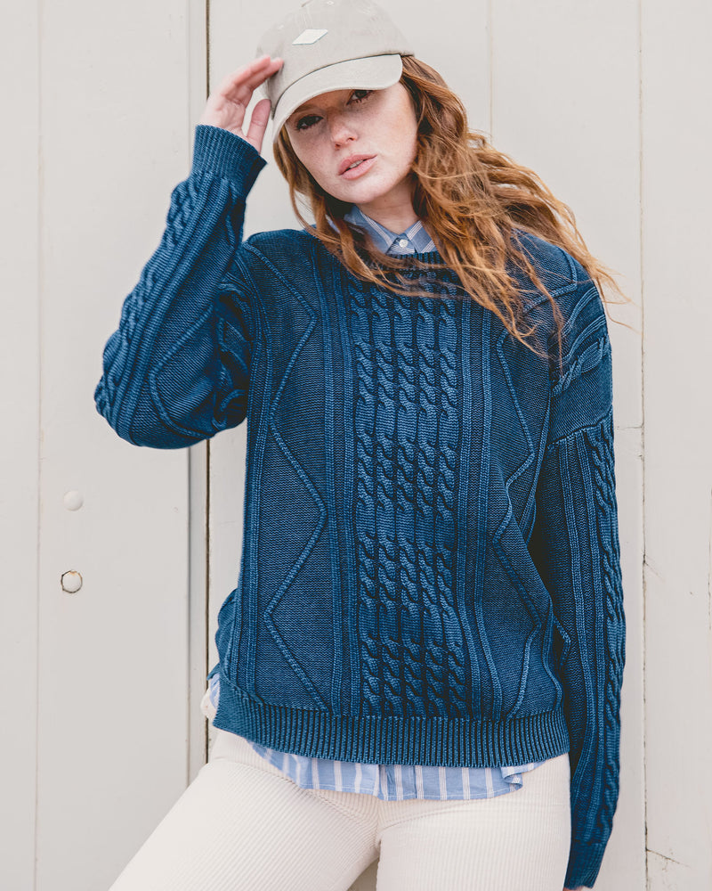 Aloft Cable Knit Indigo