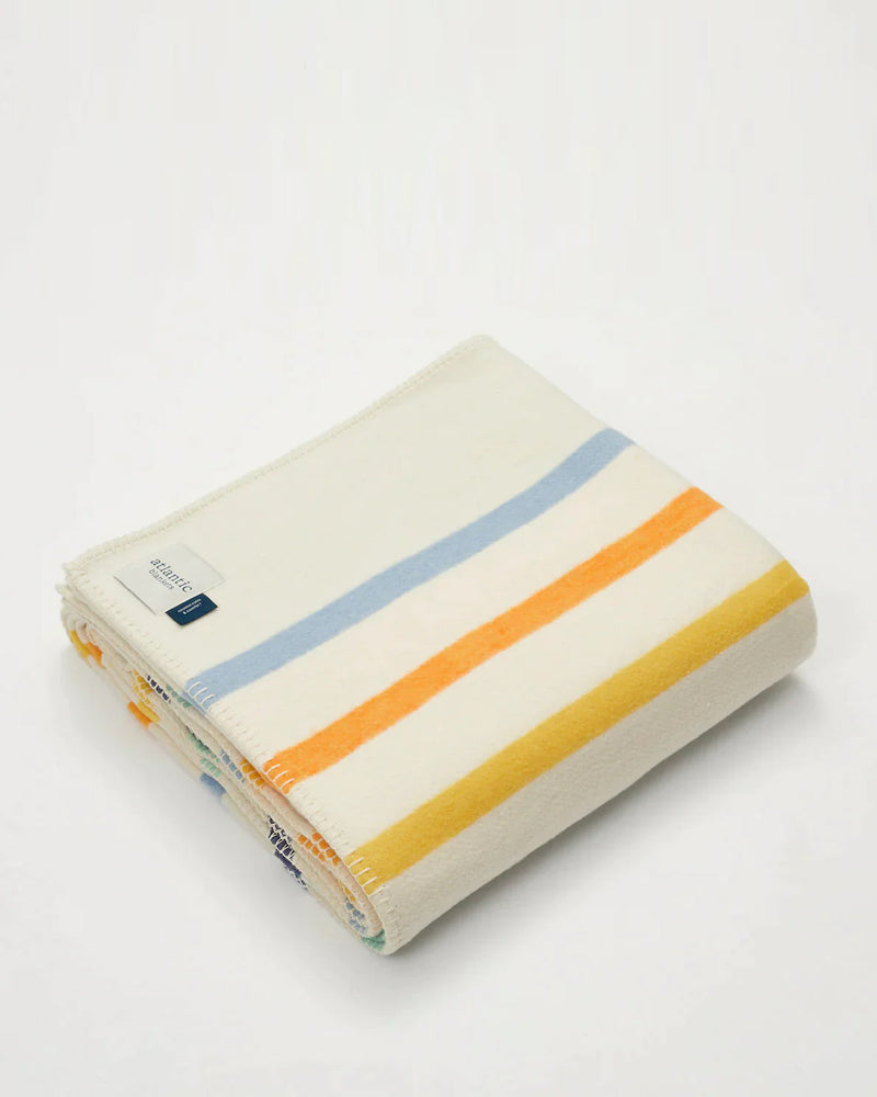 Recycled Cotton Spring Stripe Blanket
