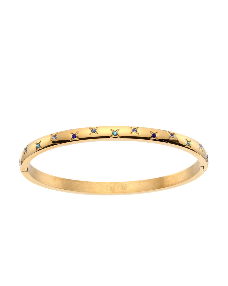 Bijoux De Mimi Amelia Blue Gold Star Bangle