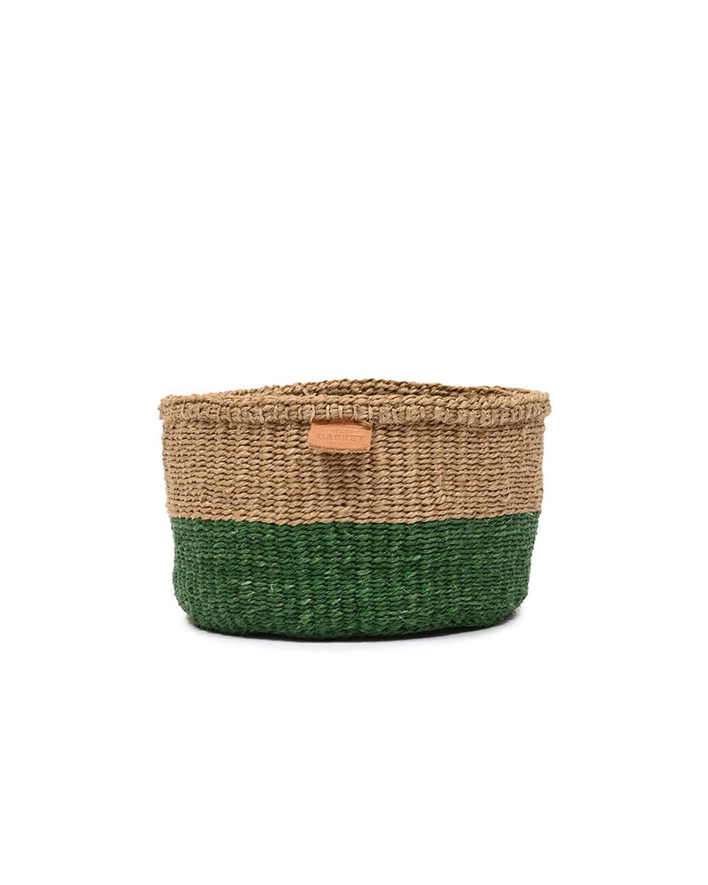UMA Green & Brown colourblock Sisal Basket