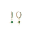 Bijoux de Mimi Cosmia Green Huggie Earrings