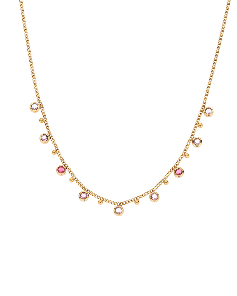 Bijoux de Mimi Grace Pink Droplet Necklace