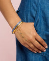 Bijoux de Mimi Martha Blue Gold Bangle