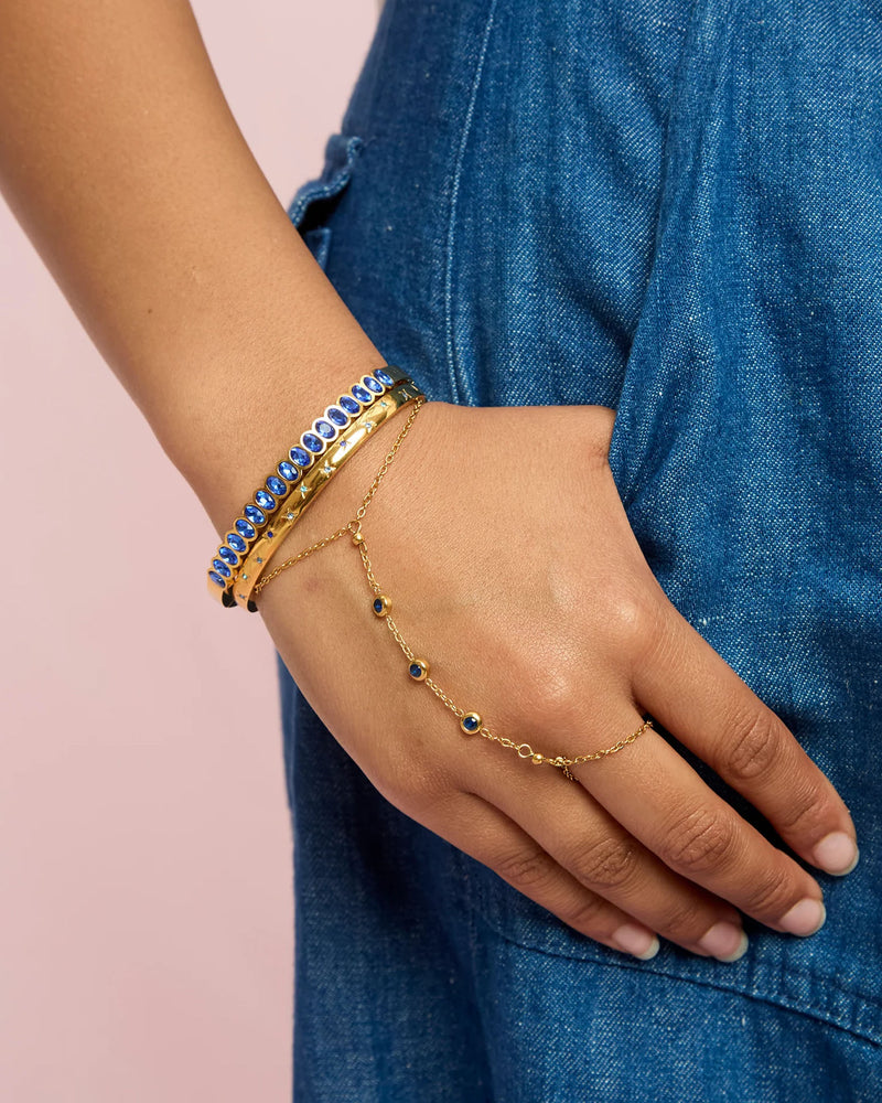 Bijoux de Mimi Martha Blue Gold Bangle