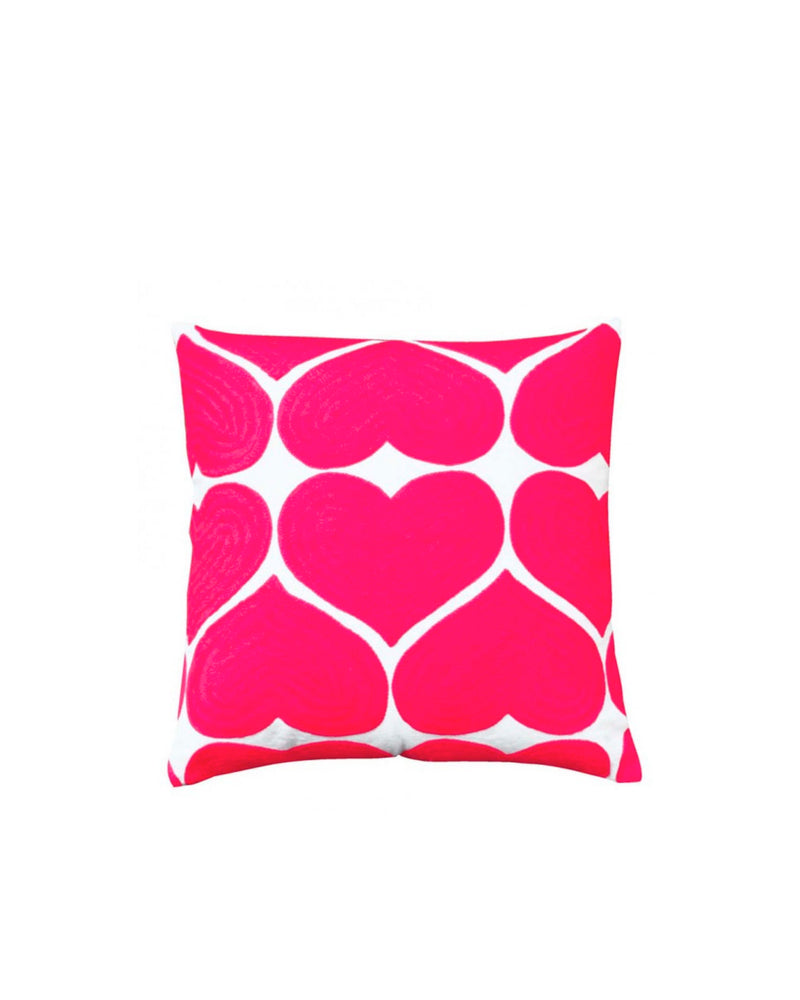 Embroidered Heart Cushion