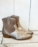 Lyon Stud Taupe & Stone Ankle Cowboy Boot