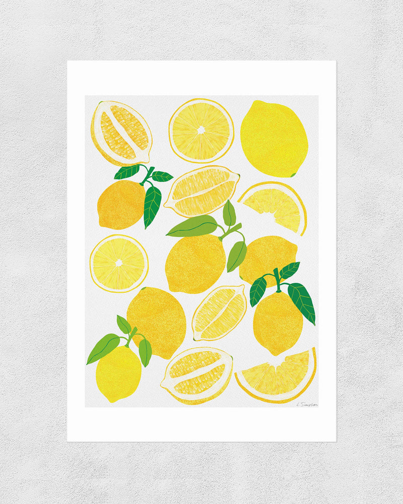 Lemon Harvest Wall Print