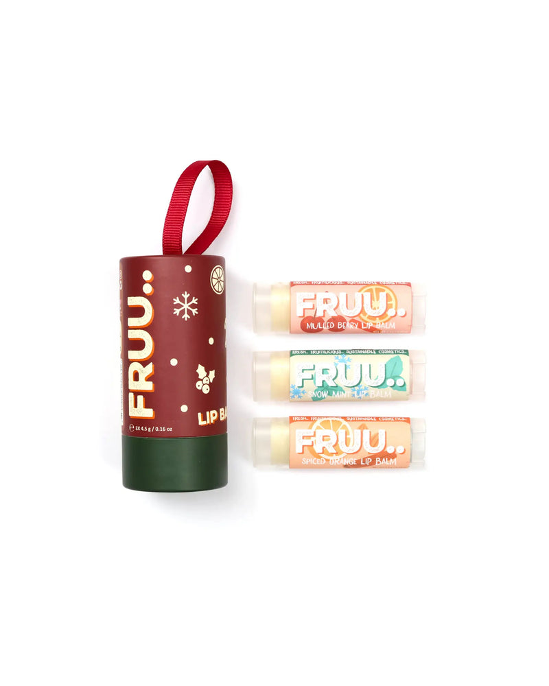 FRUU Cosmetics Frost & Spice Festive Lip Balm Trio