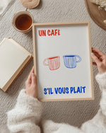 Un Cafe French Coffee Art Print