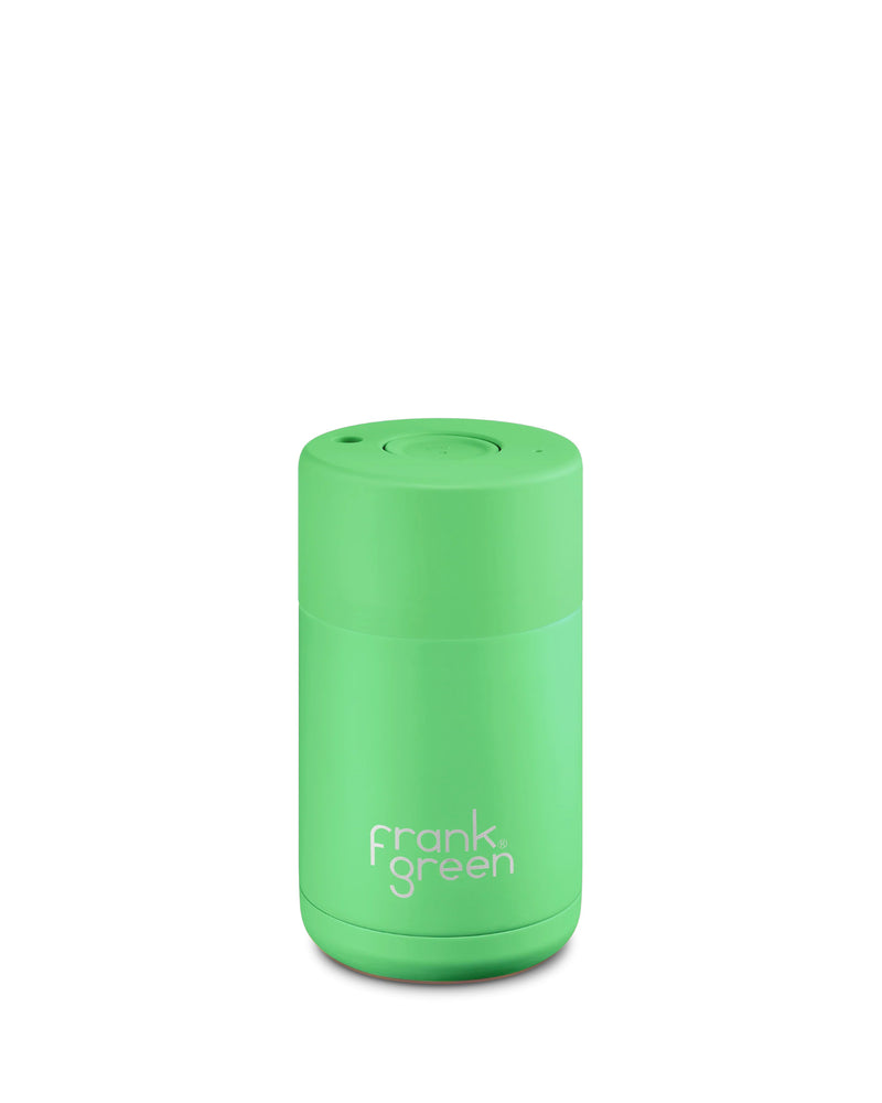 Frank Green 10oz Reusable Ceramic Cup Neon Green