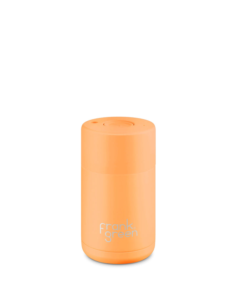 Frank Green 10oz Reusable Ceramic Cup Neon Orange
