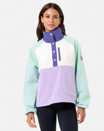 Gym + Coffee Snap Polar Fleece Lilac & Mint