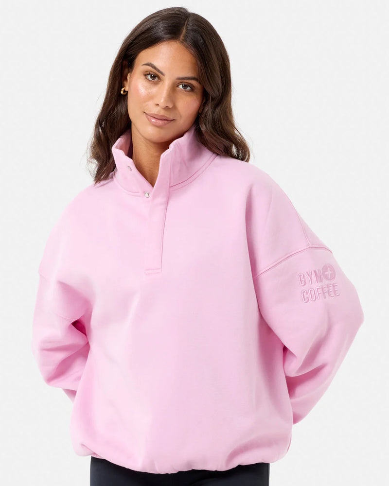 Gym + Coffee Sierra Sweatshirt Baby Pink