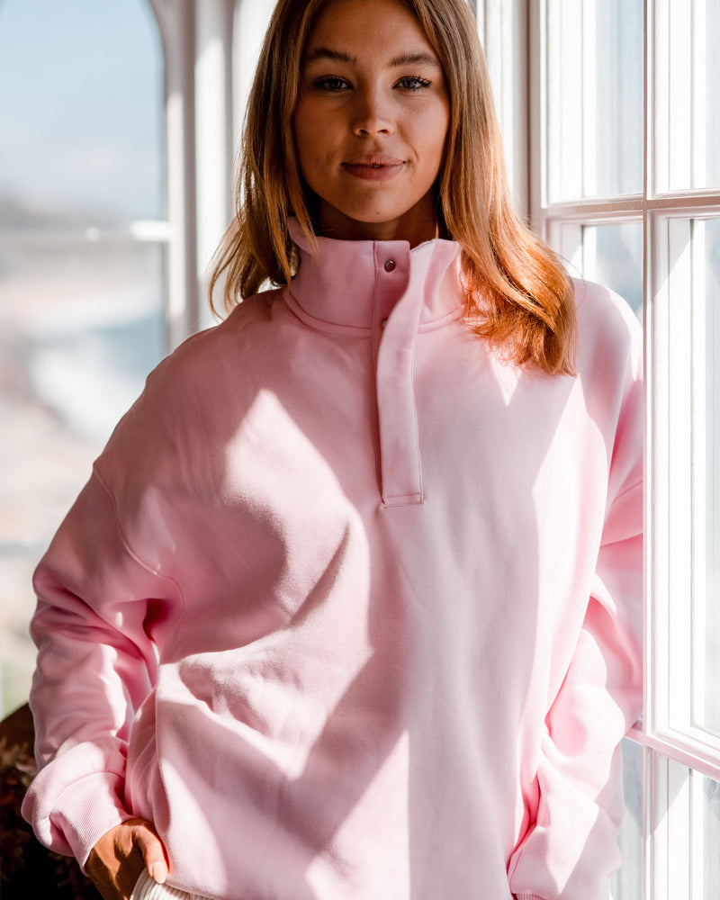 Gym + Coffee Sierra Sweatshirt Baby Pink