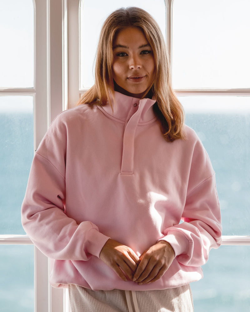 Gym + Coffee Sierra Sweatshirt Baby Pink