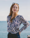 Hartford Codex Blue Floral Blouse
