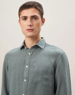 Hartford Jimmy Khaki Linen Shirt
