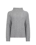 Holebrook Inger Cable Knit Grey Melange