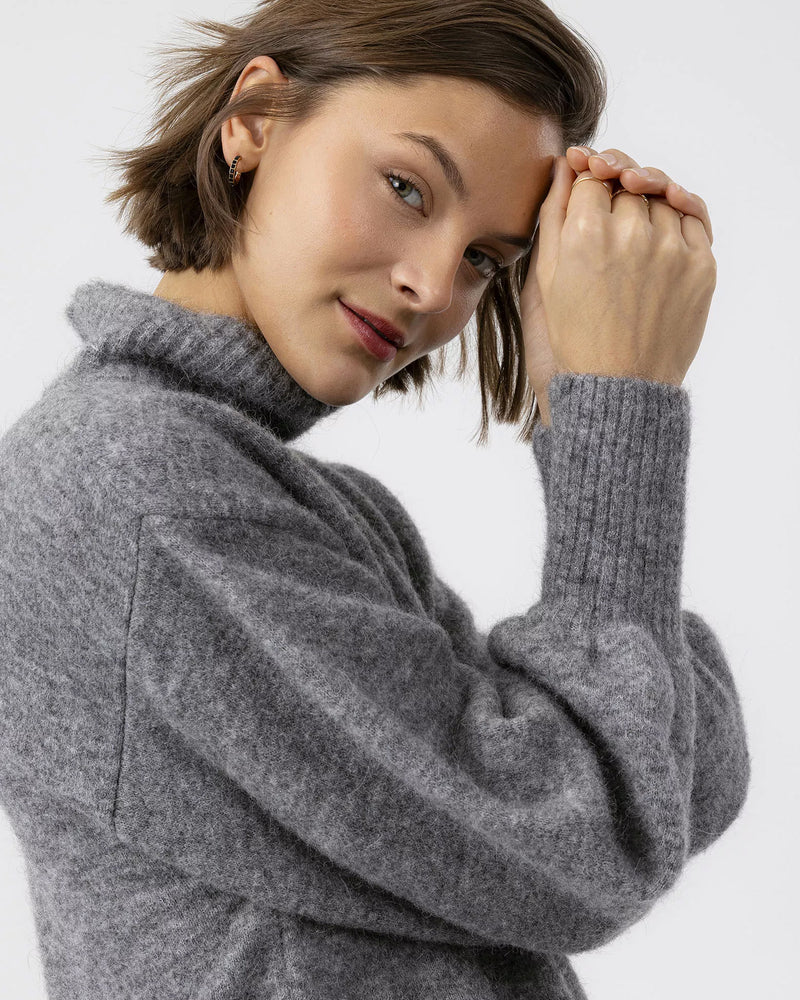 Holebrook Matilda Grey Melange Turtle Neck