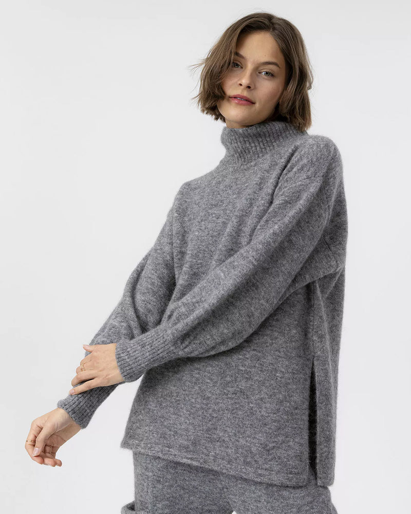 Holebrook Matilda Grey Melange Turtle Neck