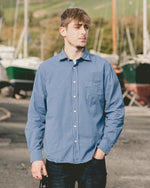 Hartford Cooper Nautic Blue Cotton Shirt