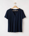 Holebrook Esther V Neck Top Navy