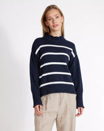 Holebrook Ester Turtle Neck Navy and White Stripe