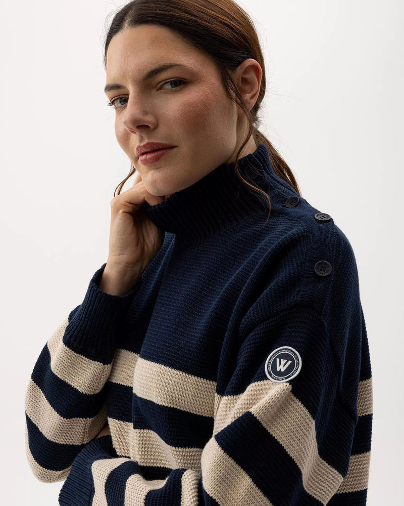 Holebrook Paulina Windproof Navy & Oyster