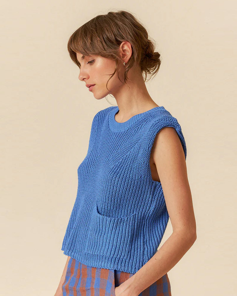 Indi & Cold Knitted Vest Azul