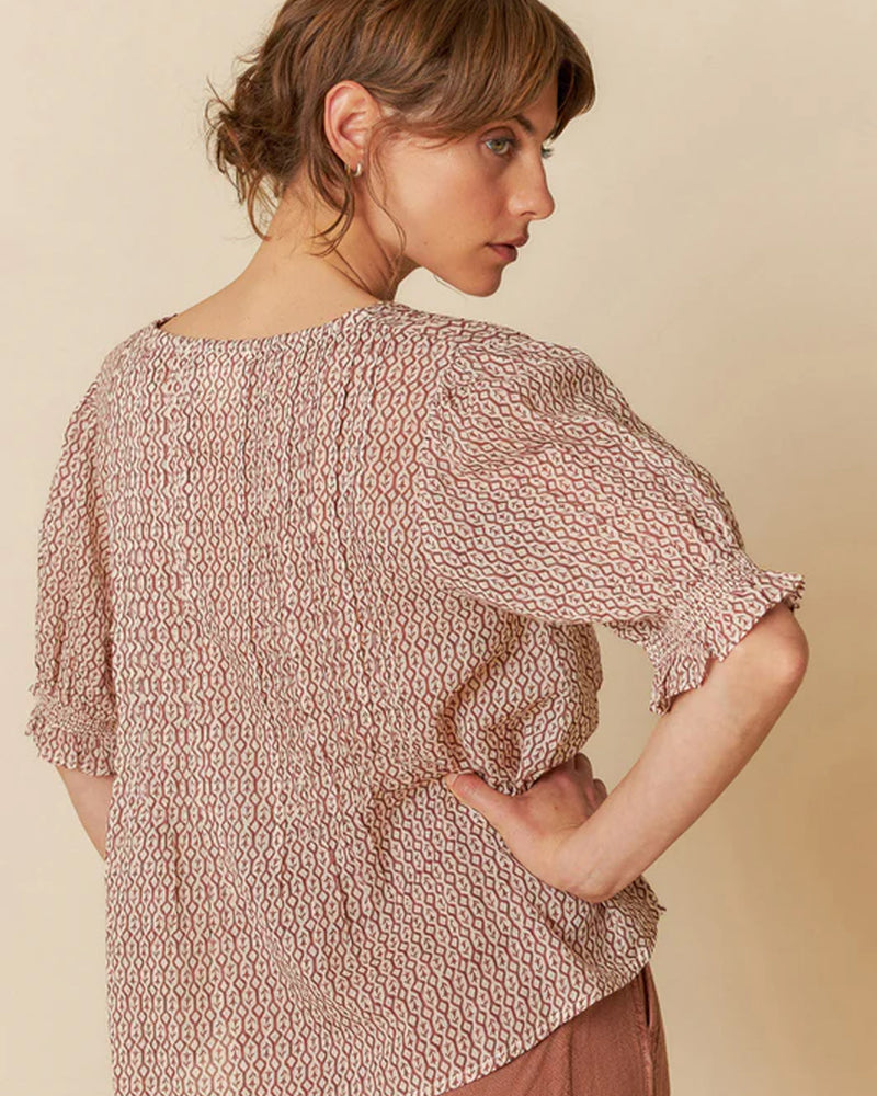 Indi & Cold Vera Mini Geo print Blouse