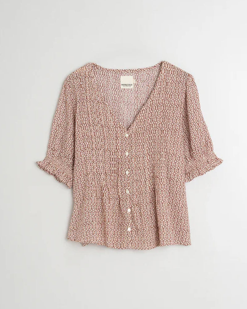 Indi & Cold Vera Mini Geo print Blouse